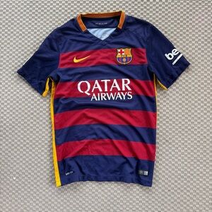 Barcelona jersey home football soccer jersey shirt 2015-2016 nike mens small